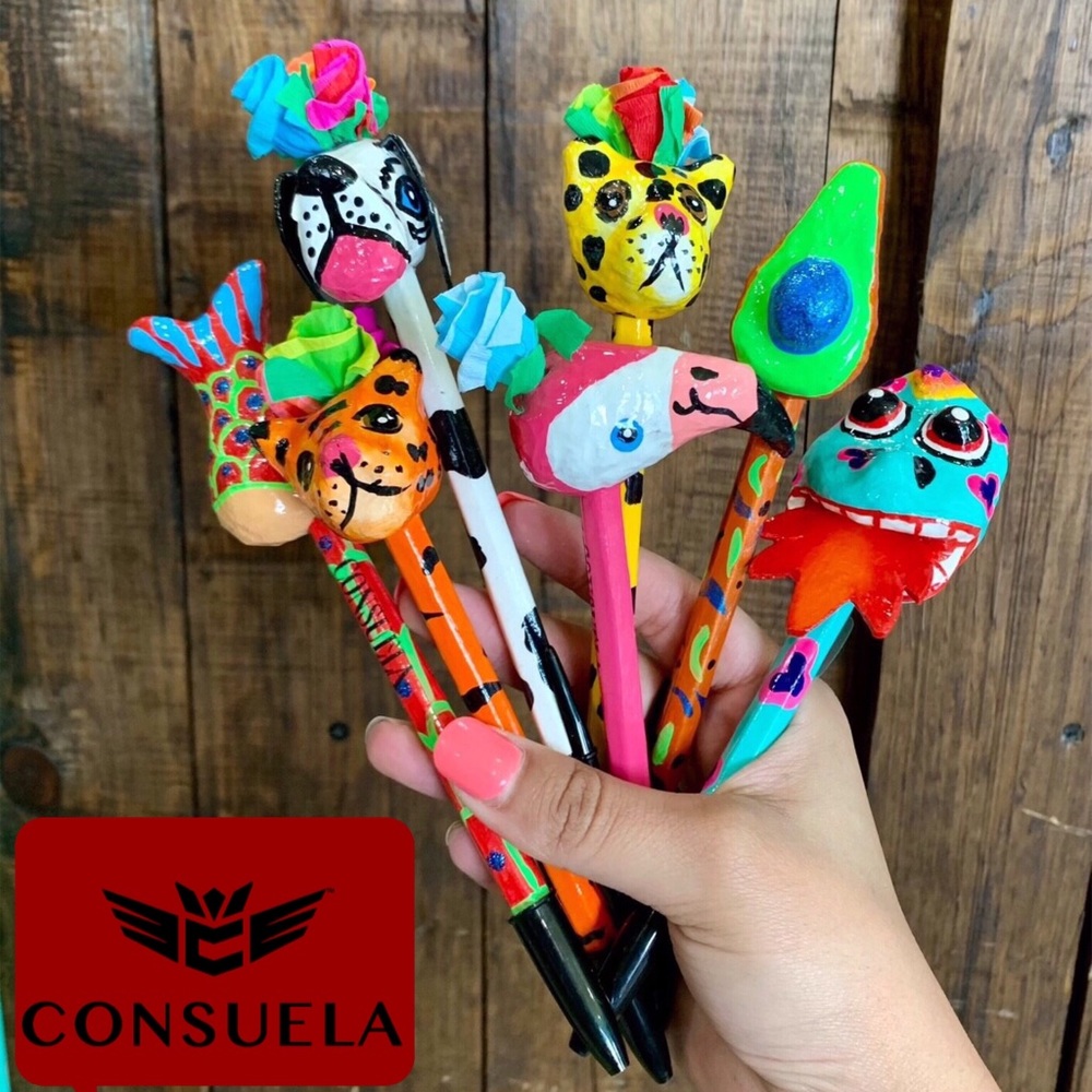 Consuela Paper Mache Refillable Ink Pen - Picture 4 of 12